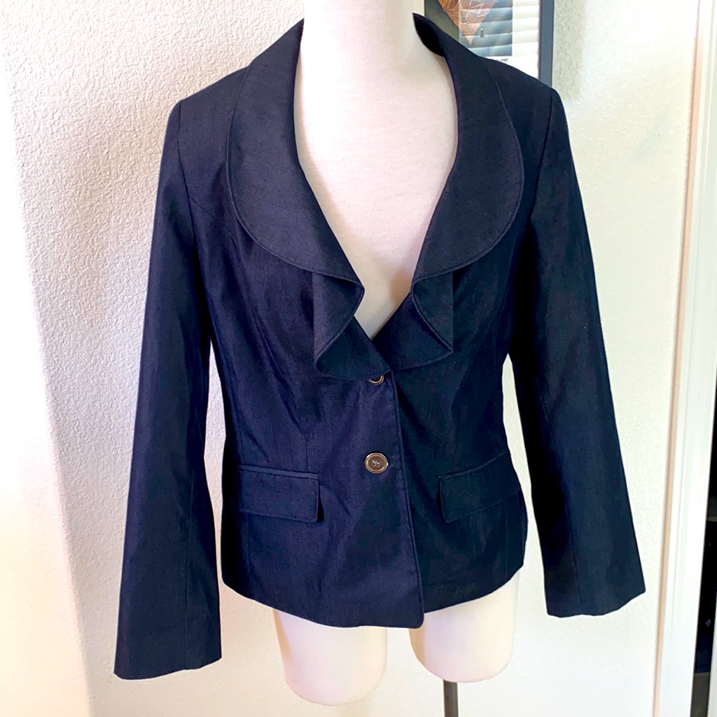 Ruffles Front Jacket.